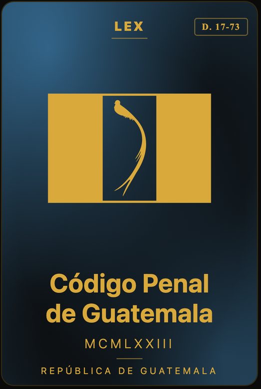 Portada del Código Penal de Guatemala, 1973
