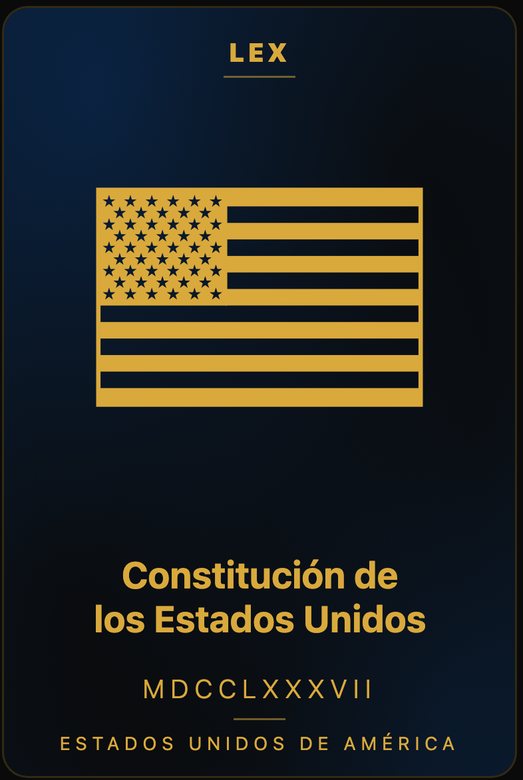 Portada de la Constitución de los Estados Unidos, 1787